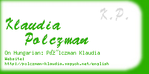 klaudia polczman business card